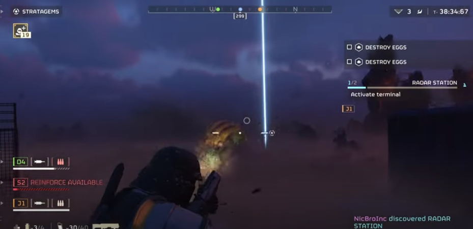 Players defeating Bile Spewers in Helldivers 2