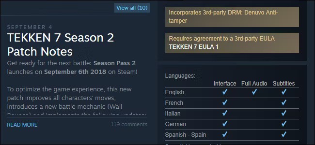 TEKKEN 7 implementing Denuvo