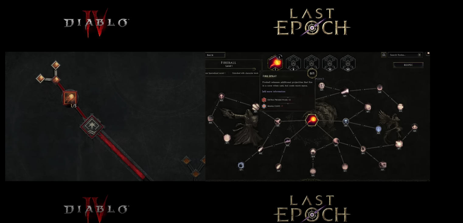 diablo 4 vs last epoch skilltree