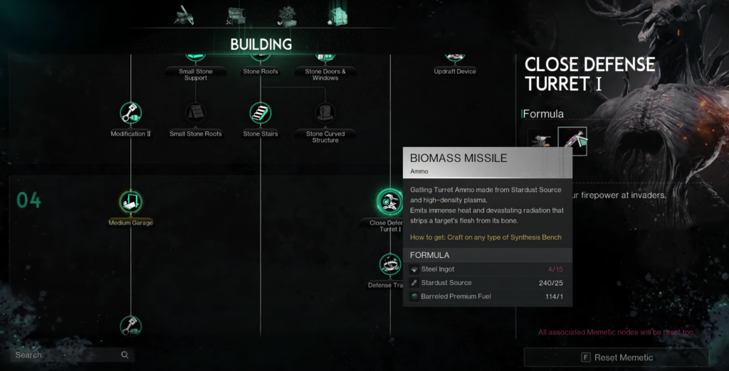 close defense turret 1 biomass missile once human