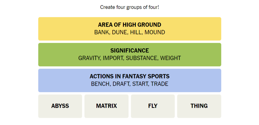 third group with bench meaning nyt